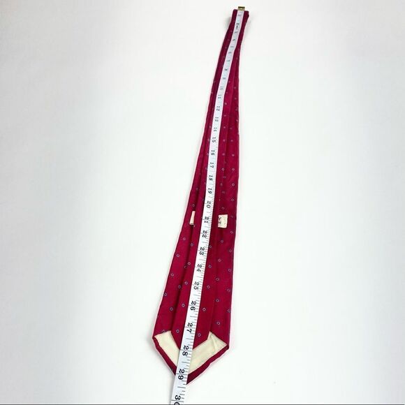 Vintage Liberty of London red skinny silk tie - Picture 4 of 6